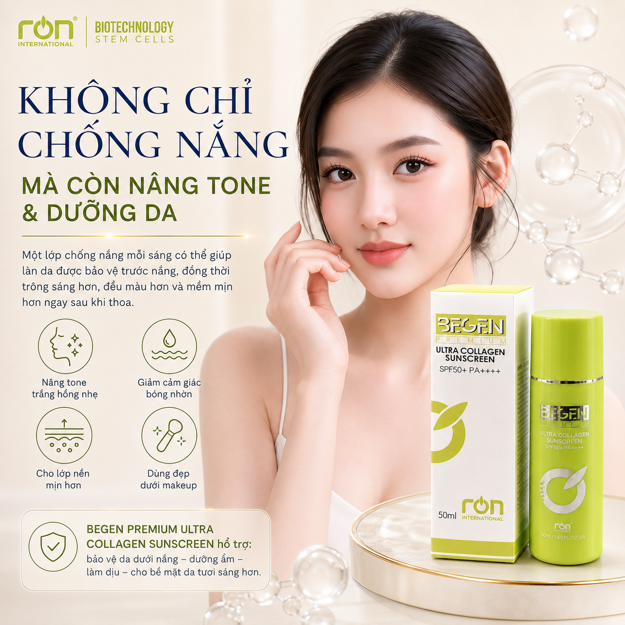 Kem Chống Nắng/ Ultra Collagen Sunscreen 50+
